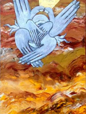 The Prophet VI (acrylic on canvas, 30 x 12, 2013)