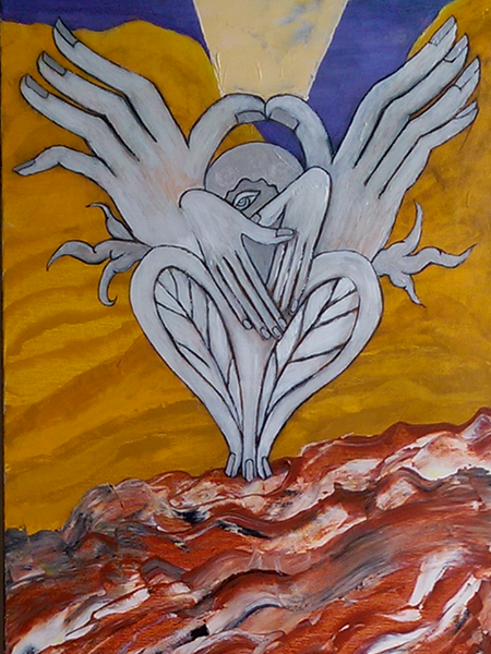 The Prophet I (acrylic on canvas, 40 x 12, 2013)